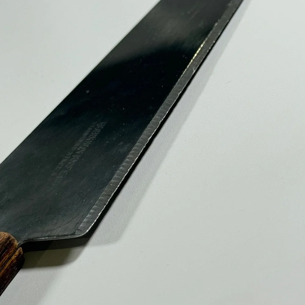 VTG Robinson Knife Co Pie Cake Server 10in Brown Wood Handle Stainless Steel